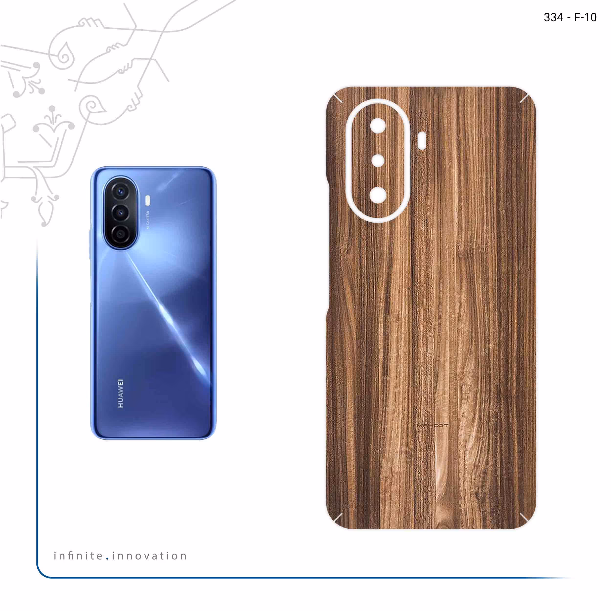 برچسب پوششی ماهوت مدل Light_Walnut_Wood مناسب برای گوشی موبایل هوآوی Nova Y70