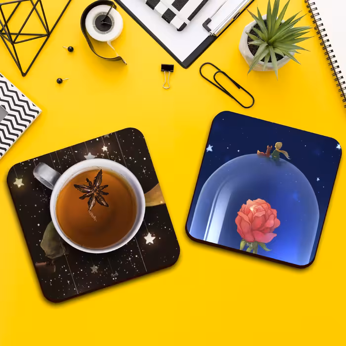 زیر لیوانی لوکسینو مدل شازده کوچولو کد Shahrad_19 مجموعه 6 عددی