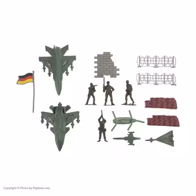 اسباب بازی جنگی مدل سرباز و پادگان کد 1 مجموعه 31 عددی