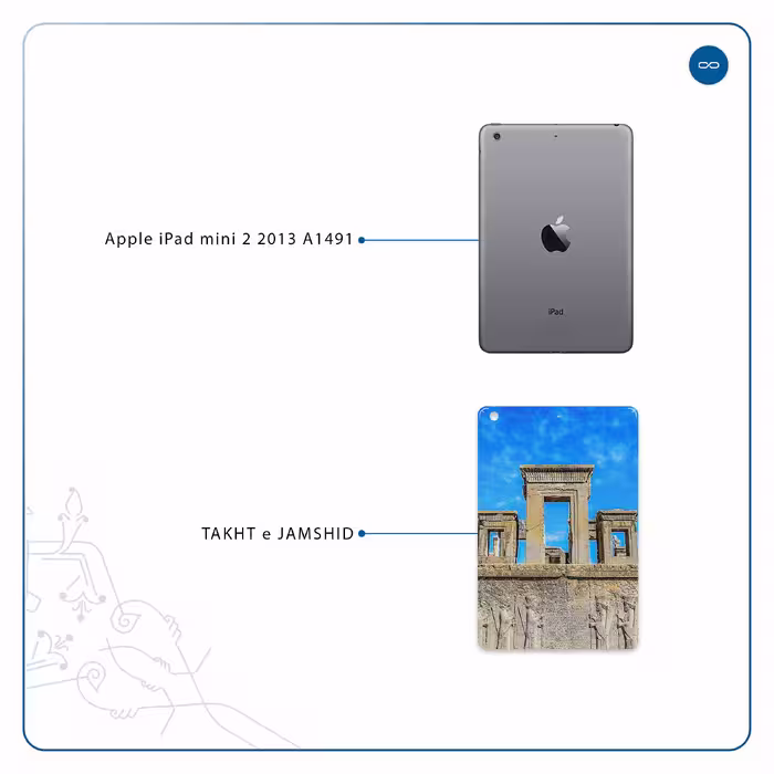 برچسب پوششی ماهوت مدل TAKHT-e-JAMSHID مناسب برای تبلت اپل iPad mini 2 2013 A1491