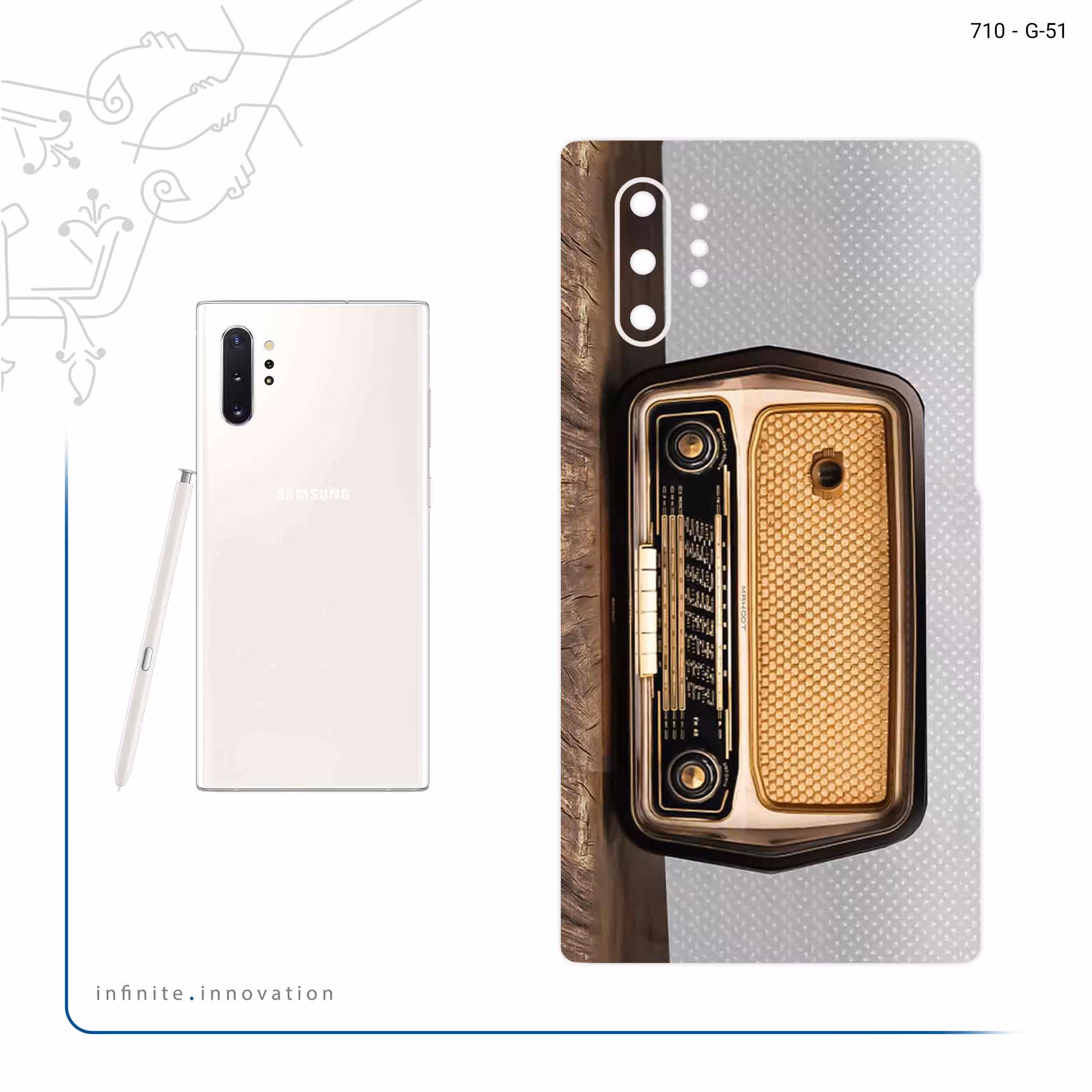 برچسب پوششی ماهوت مدل Radio Nostalgia مناسب برای گوشی موبایل سامسونگ Galaxy Note 10 Plus