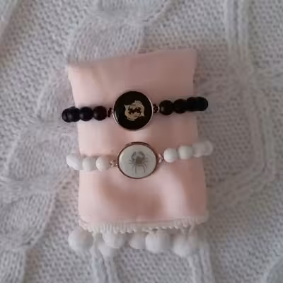 دستبند مدل ماه تولد تیر و اسفند کد F57 مجموعه 2 عددی