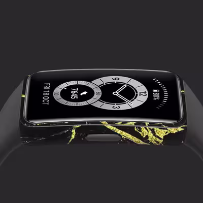 برچسب ماهوت طرح Graphite Gold Marble مناسب برای ساعت هوشمند هوآوی band 6