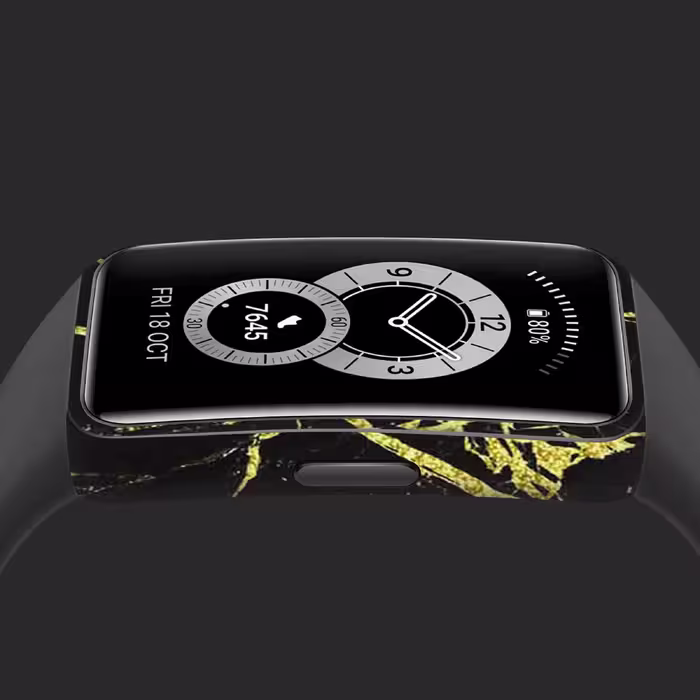 برچسب ماهوت طرح Graphite Gold Marble مناسب برای ساعت هوشمند هوآوی band 6