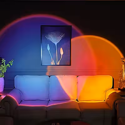 چراغ رومیزی مدل غروب خورشید rgb