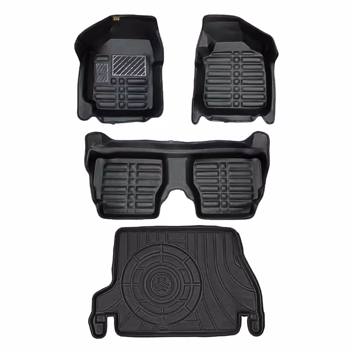 کفپوش پنج بعدی خودرو پانیذ مدل EVA01 مناسب برای پراید 141 به همراه کفپوش صندوق