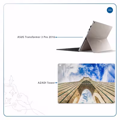 برچسب پوششی ماهوت مدل AZADI-Tower مناسب برای تبلت ایسوس Transformer 3 Pro 2016