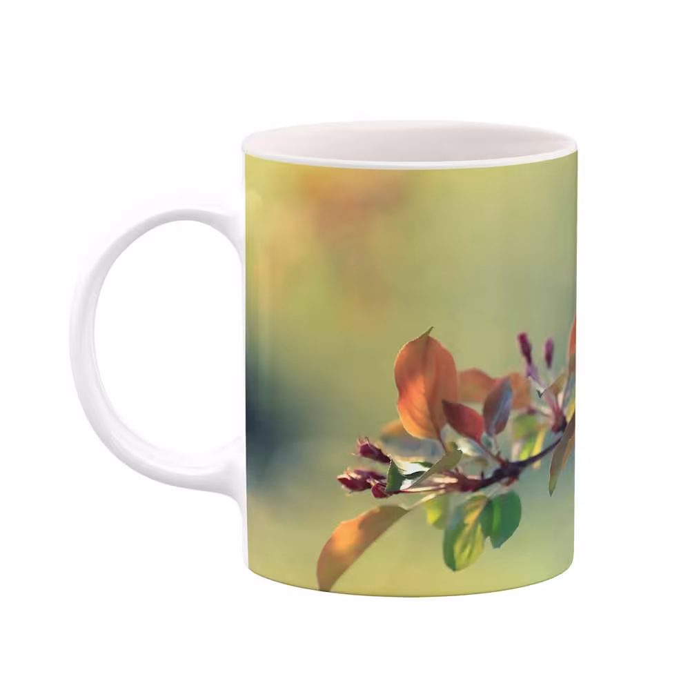 ماگ طرح برگ رنگی مدل mgs06838