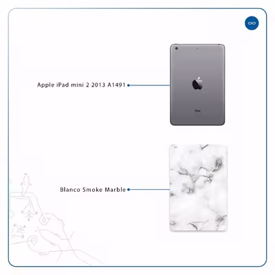برچسب پوششی ماهوت مدل Blanco-Smoke-Marble مناسب برای تبلت اپل iPad mini 2 2013 A1491