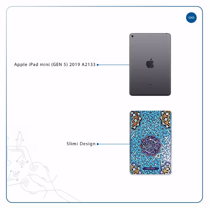 برچسب پوششی ماهوت مدل Iran-Tile7 مناسب برای تبلت اپل iPad mini (GEN 5) 2019 A2133