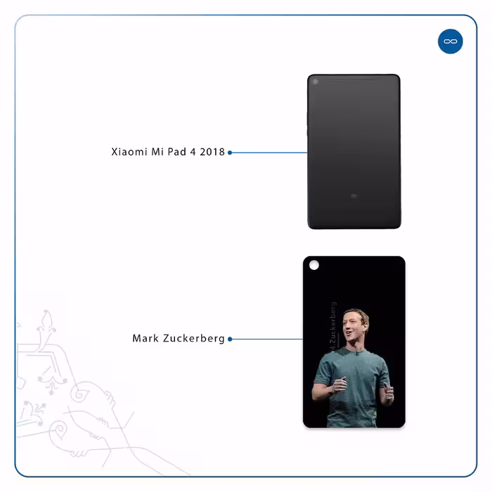 برچسب پوششی ماهوت مدل Mark Zuckerberg مناسب برای تبلت شیائومی Mi Pad 4 2018