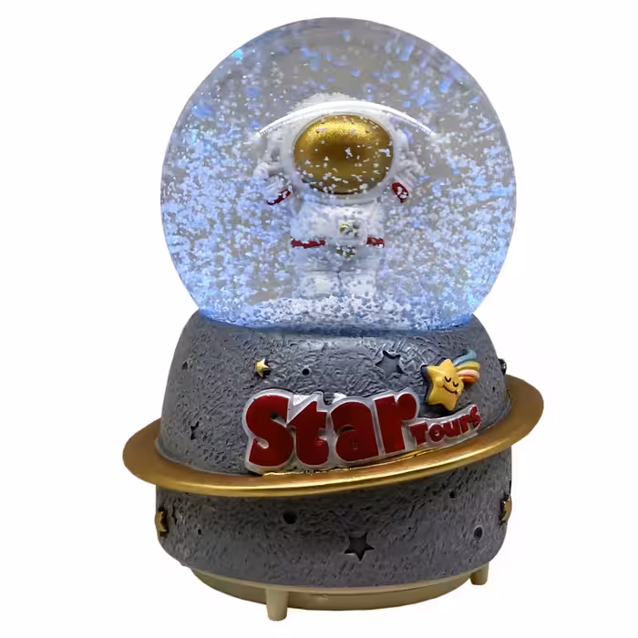 گوی موزیکال مدل پمپی و گردان طرح آدم فضایی