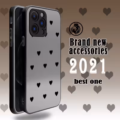  کاور لاین کینگ مدل Ayeneh ghalb meshki مناسب برای گوشی موبایل اپل iPhone 11 Pro max به همراه پایه نگهدارنده