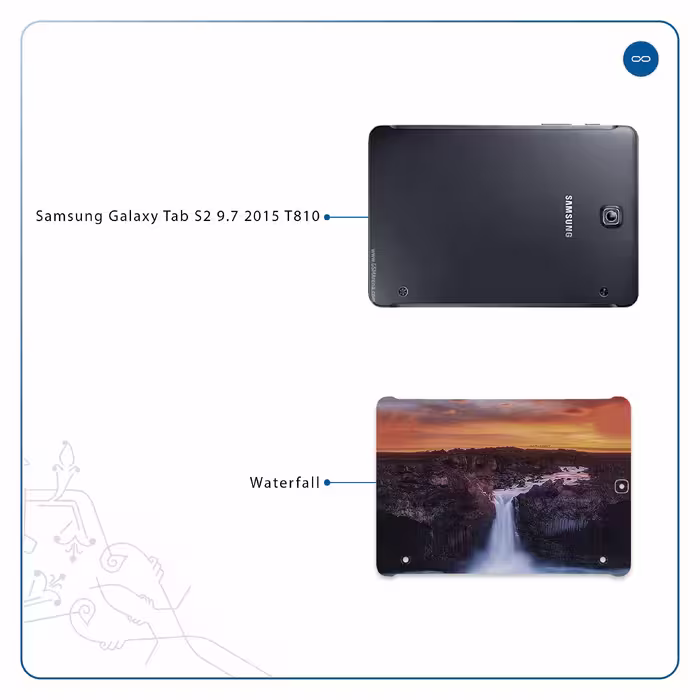 برچسب پوششی ماهوت مدل Waterfall مناسب برای تبلت سامسونگ Galaxy Tab S2 9.7 2015 T810