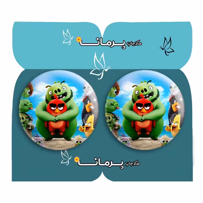 پیکسل پرمانه طرح پرندگان خشمگین کد pm2n.15457 مجموعه 2 عددی