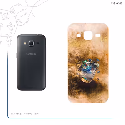 برچسب پوششی ماهوت مدل Collage of surreal Portrait of Men مناسب برای گوشی موبایل سامسونگ Galaxy Core Prime