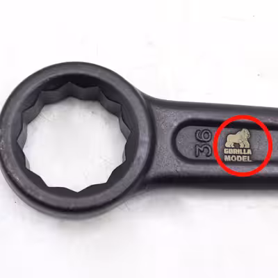 آچار رینگی چکشی مدل گوریلا کد YP-CHAKOSHI-036MM سایز 36 میلیمتر