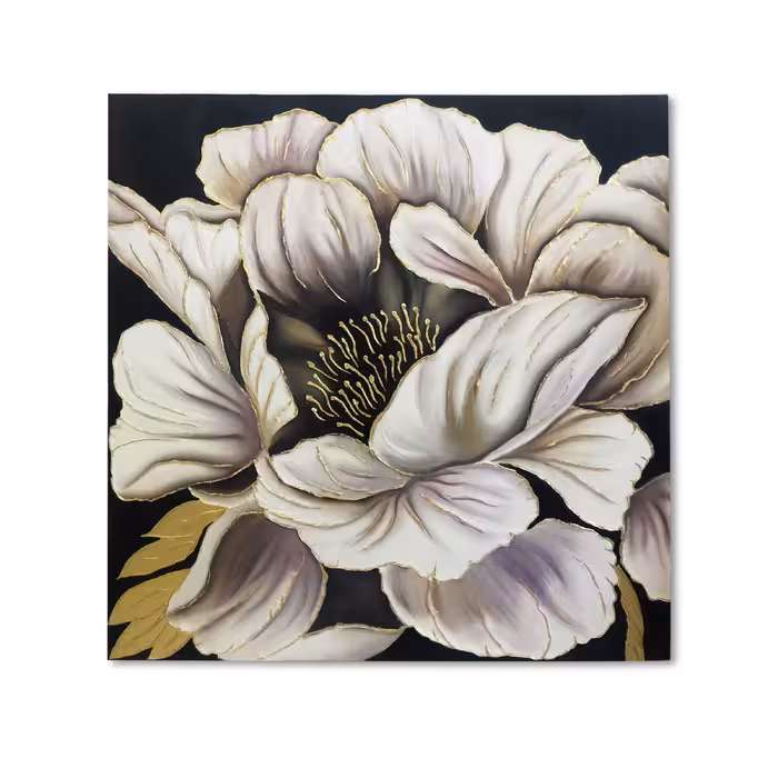 تابلو نقاشی رنگ روغن طرح تک گل کد 01