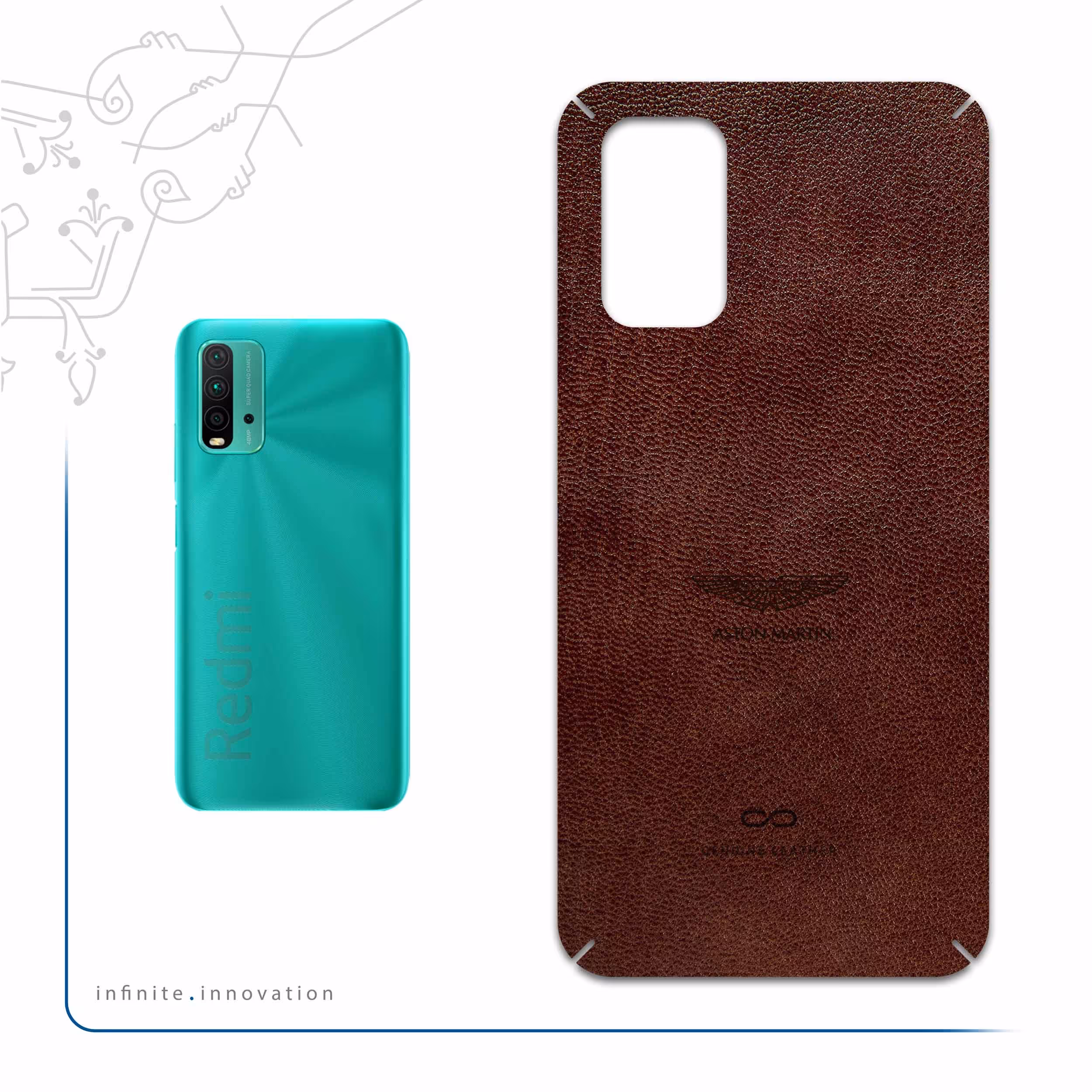 برچسب پوششی ماهوت مدل NL-ASTN_MRTN مناسب برای گوشی موبایل شیائومی Redmi 9T