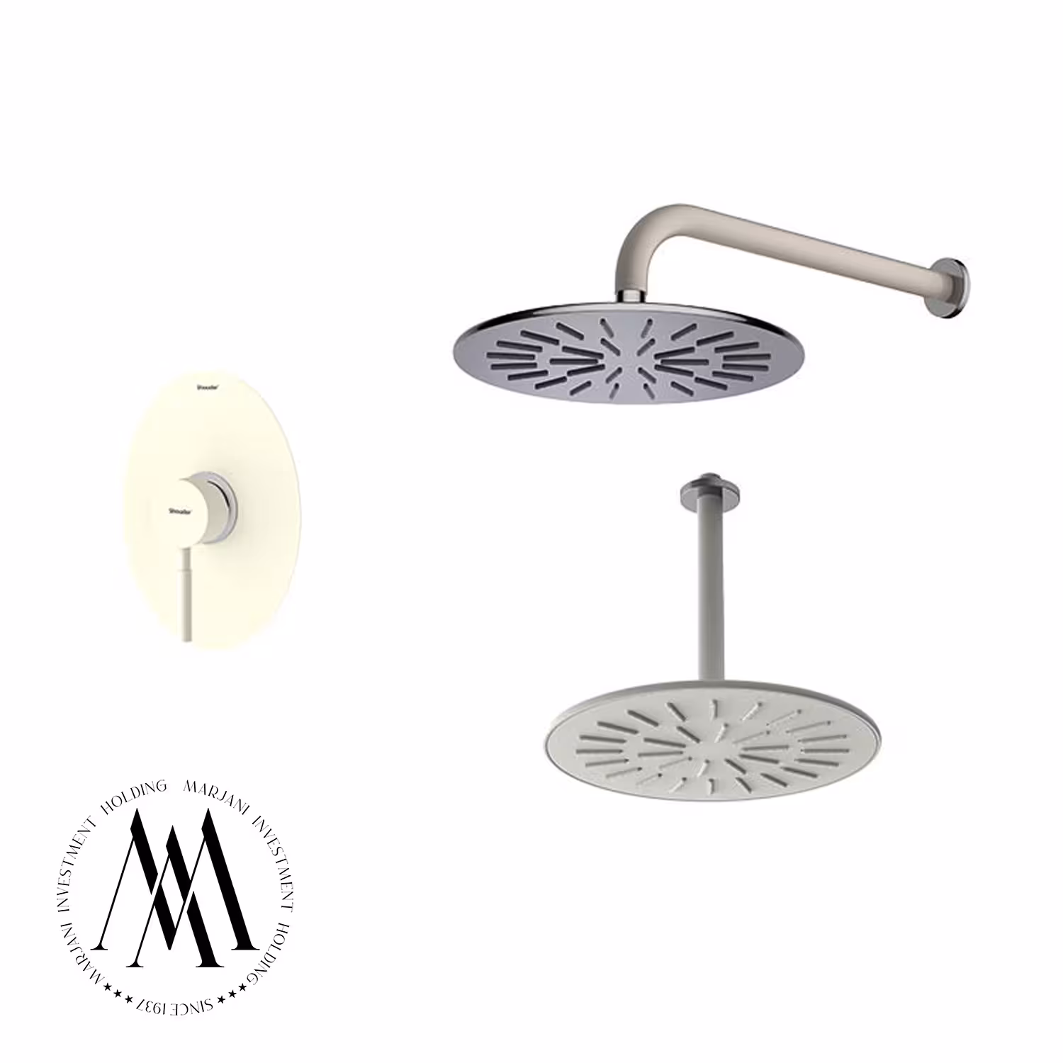 شیر حمام توکار شودر مدل روگن تیپ 1 (شیری کروم)