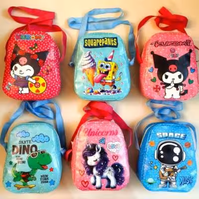 کیف دوشی دخترانه طرح کارتونی بزرگ