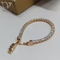 دستبند تنیسی ژوپینگ رنگ طلاییکد 9010