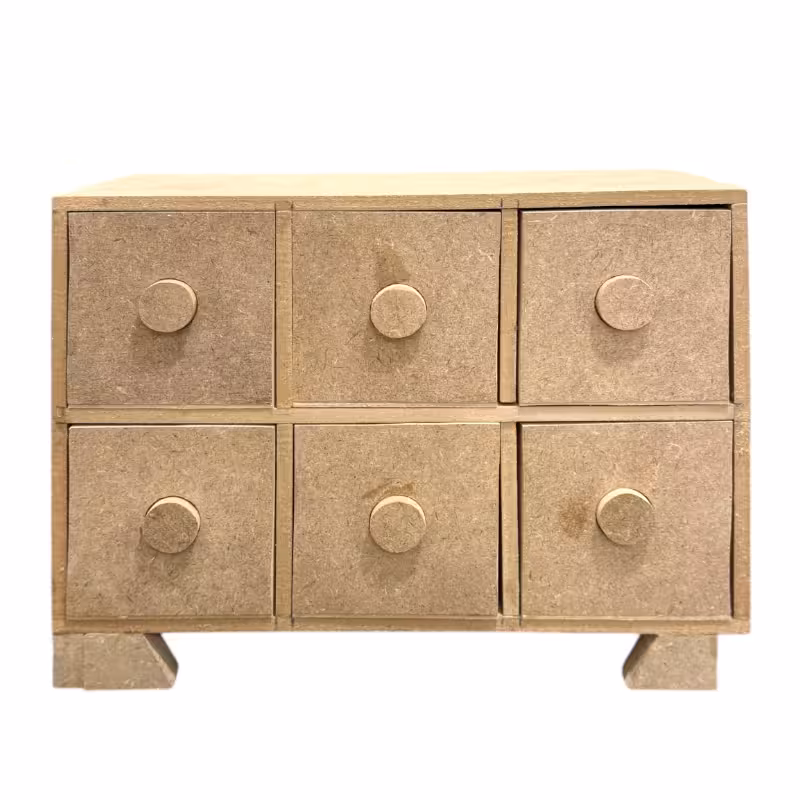 بیس MDF استند 6 کشو 13 در 36 ارتفاع 27 سانت