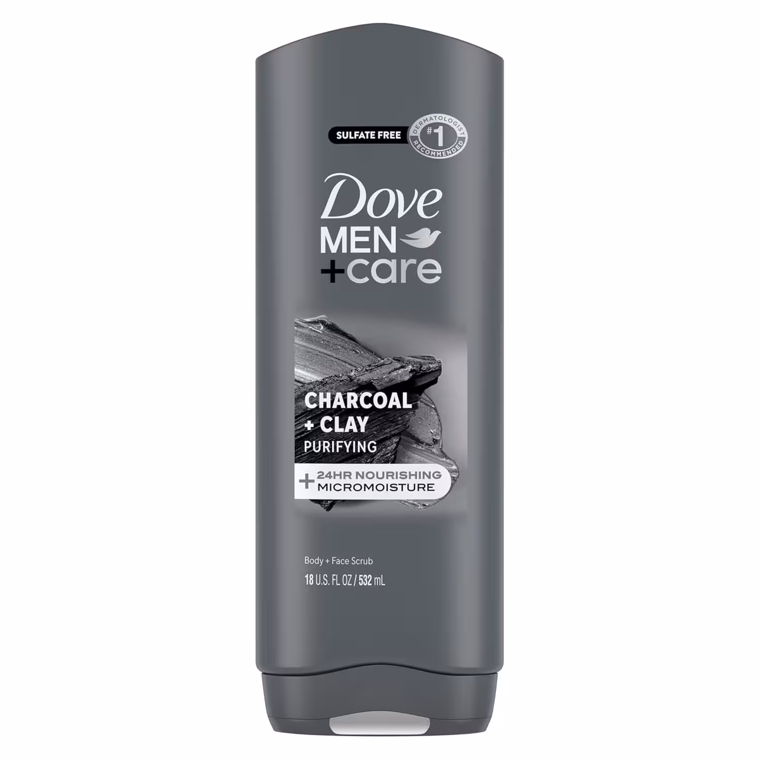 شامپو بدن داو مدل Men Care Charcoal  Clay زغال   خاک رس حجم 532 میل آمریکایی