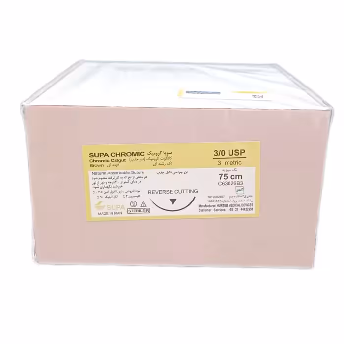 نخ جراحی کرومیک 3/0 ریورس کات سوپا