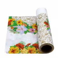 سفره رولی پشت ابریشم گل هفت رنگ عرض 100 سانتی متری