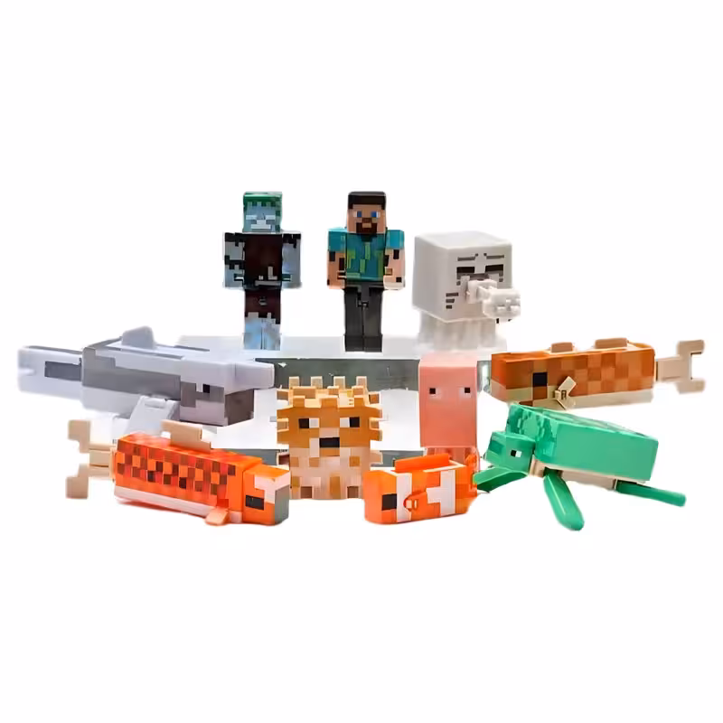 مینی فیگور ماینکرفت Minecraft طرح ماهی مجموعه 10 عددی