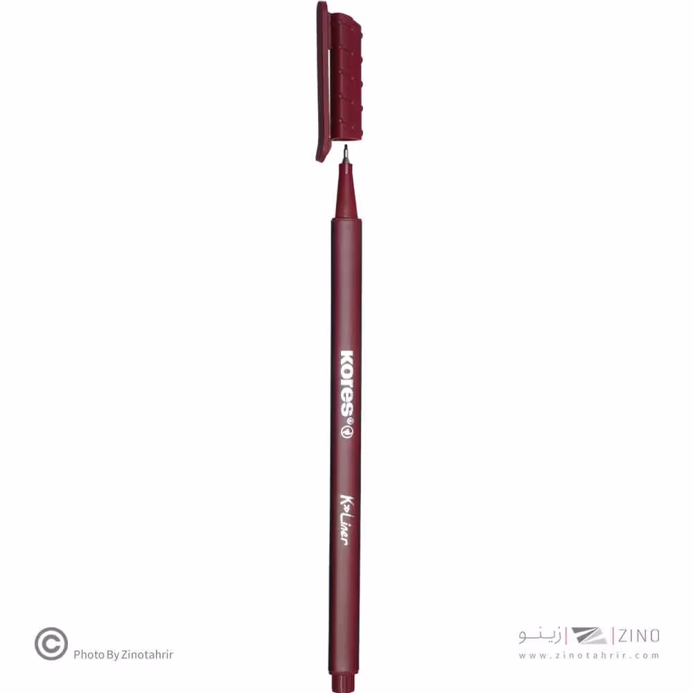 روان نویس نوک نمدی بدنه سه گوش کورس رنگ گیلاسی کد28173