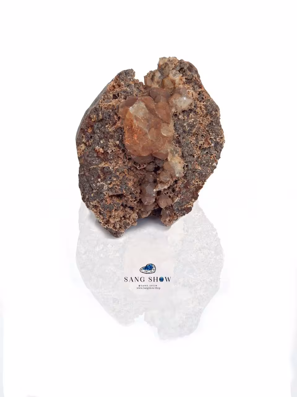 سنگ آنالسیم سرخ بر روی بستر و زیبا و هیجان انگیز S496