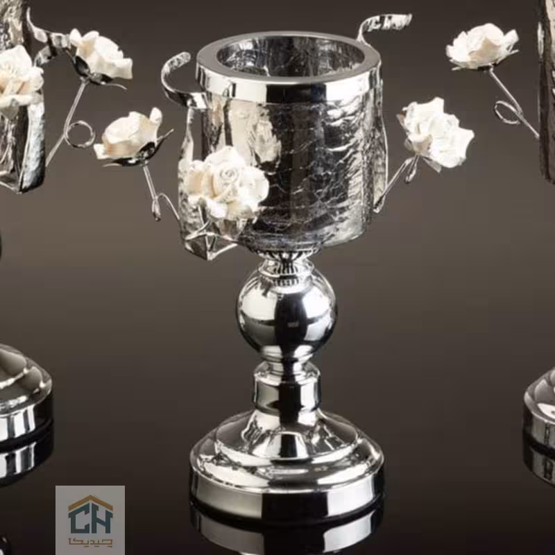 شمعدان استیل و برنج مدل BT-3009-S