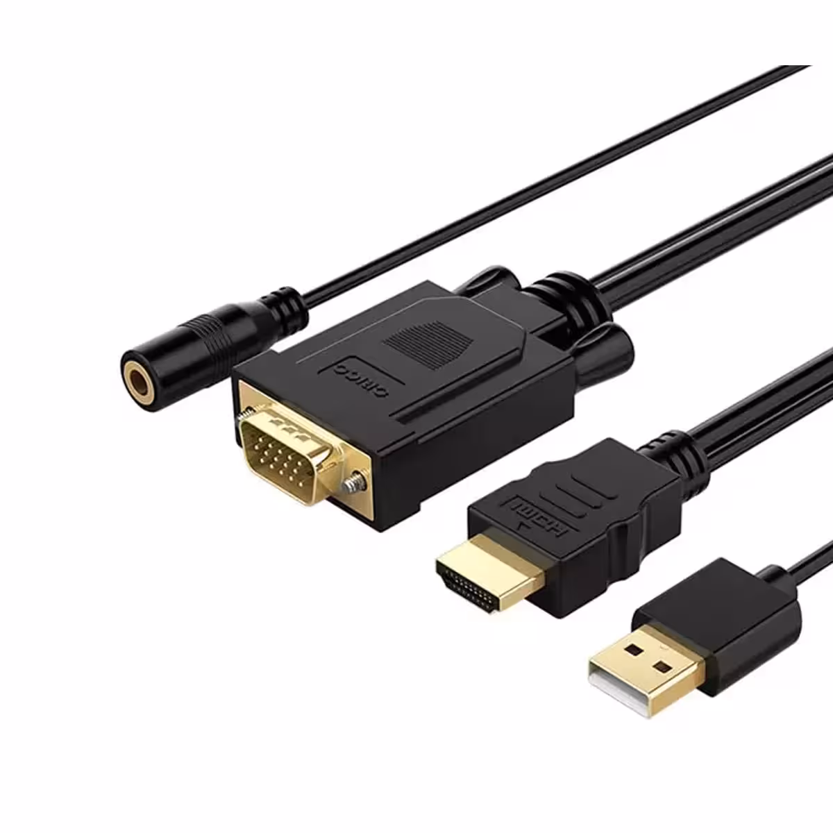 مبدل اچ دی ام آی به وی جی ای و صدا و میکرو یو اس بی اوریکو ORICO VGA/HDMI Adapter Cable XD-HTVA 5m