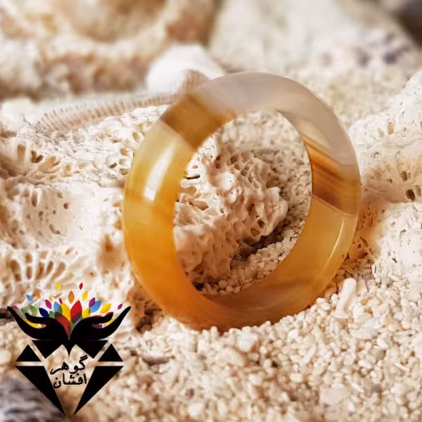 حلقه عقیق سلیمانی خوش نقش کد R_1488