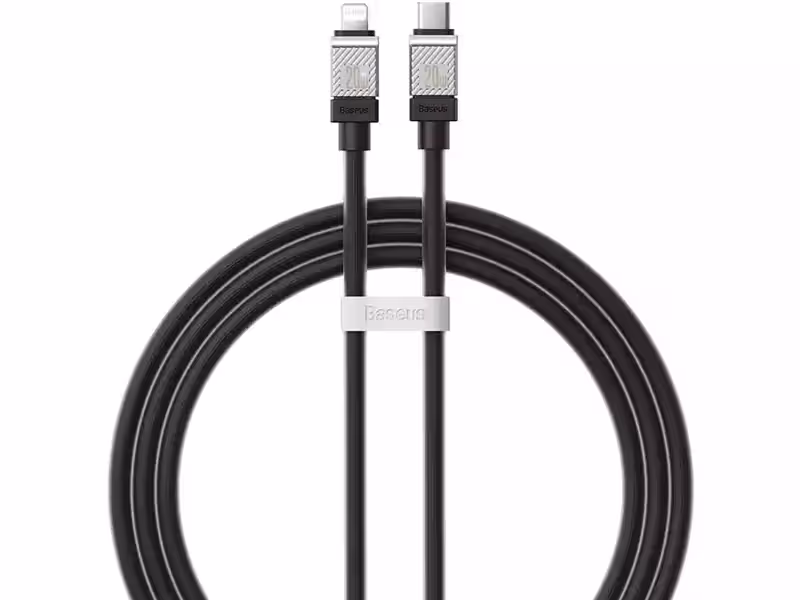 کابل شارژ سریع تایپ سی به لایتنینگ 20 وات یک متری بیسوس Baseus USB-C to Lightning Coolplay Series CAKW000002