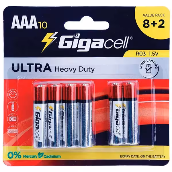 باتری نیم قلمی کارتی 2 8 عددی شیرینگ اولترا گیگاسل