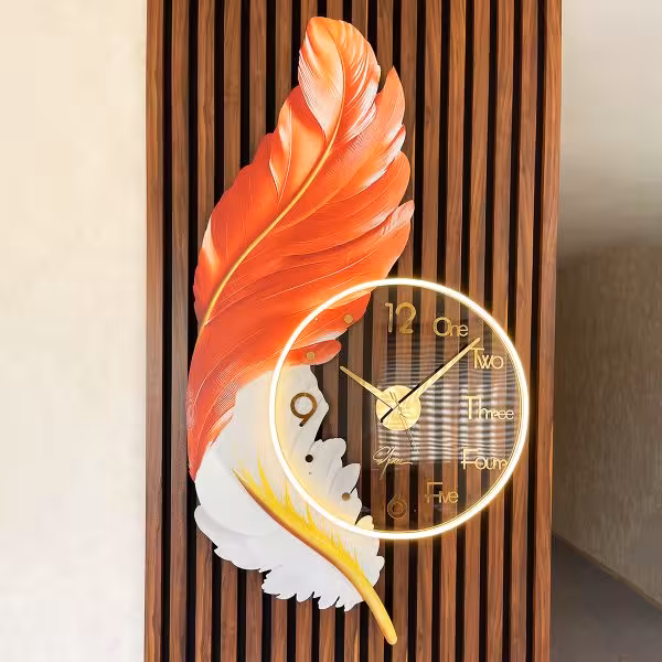 ساعت دیواری جدید النسی مدل پر نارنجی
