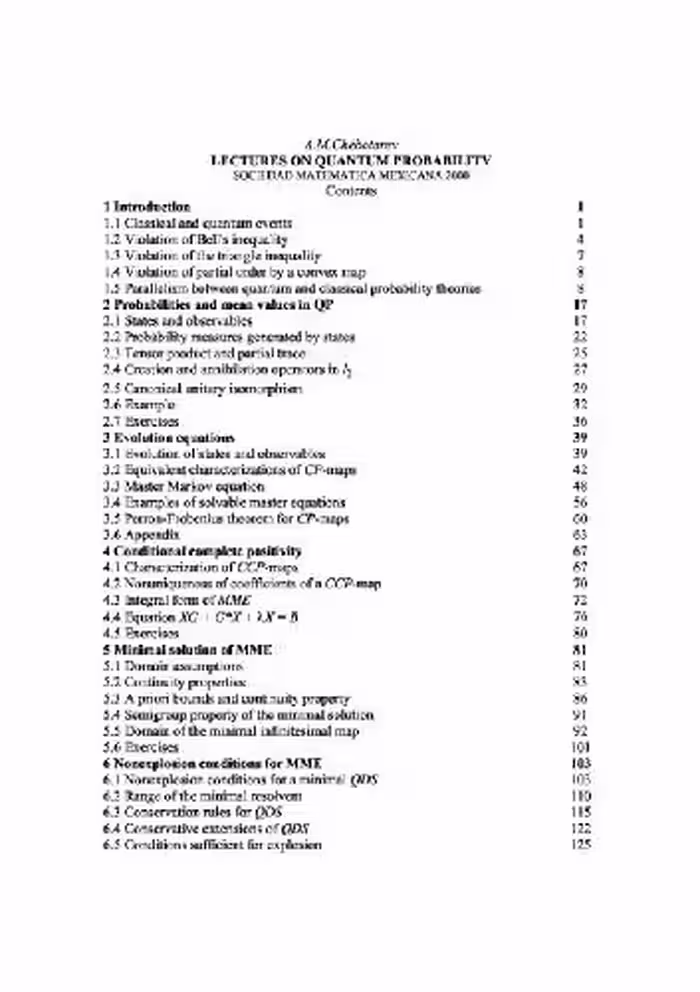 خرید و دانلود نسخه کامل کتاب Lecture on Quantum Probability