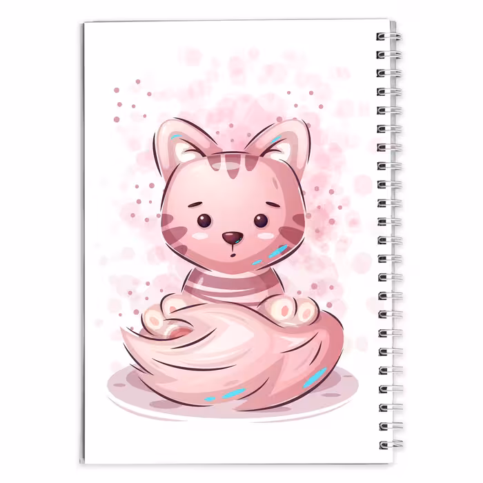 دفتر مشق کارتونی گربه