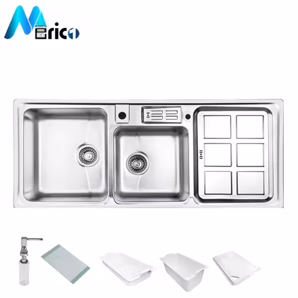 سینک اخوان کد 360 توکار دو لگنه