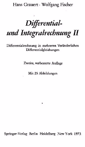 خرید و دانلود نسخه کامل کتاب Differential- und Integralrechnung 2