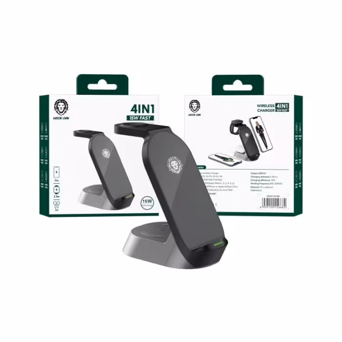 شارژر بی سیم GREEN سریع 4 در 1 (15W)