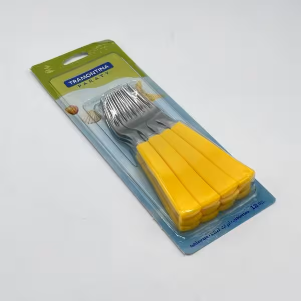 چنگال میوه خوری زرد ترامونتینا