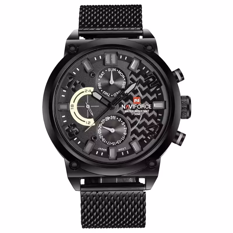 ساعت مچی عقربه ای مردانه نیوی فورس مدل NF9068SM BGYB