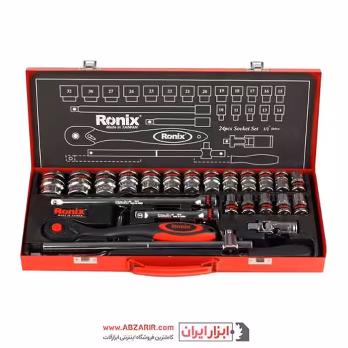 جعبه بکس 24 پارچه 1/2 اینچ تایوانی رونیکس مدل RH-2624