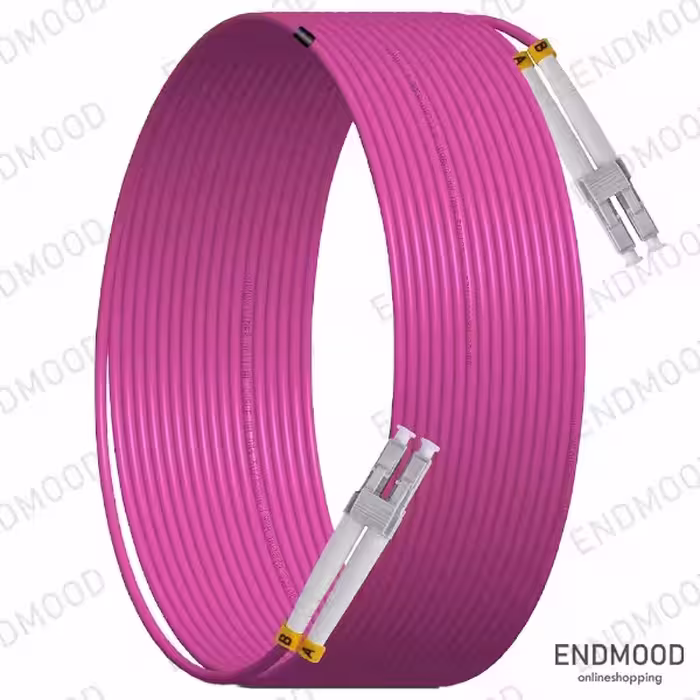 پچ کورد فیبر نوری 5 متری داپلکس نگزنس Nexans OM4 LC-LC