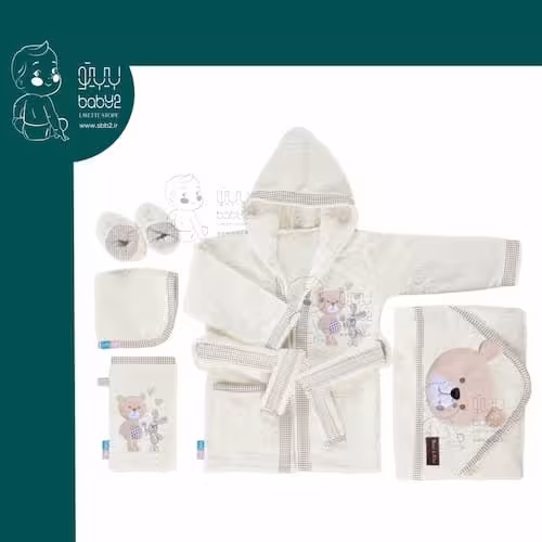 سرویس حوله پنج تکه رزبرن Bear & Kite Rose Born