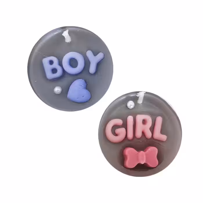 شمع وارمر مدل اسم دختر و پسر مجموعه 2 عددی